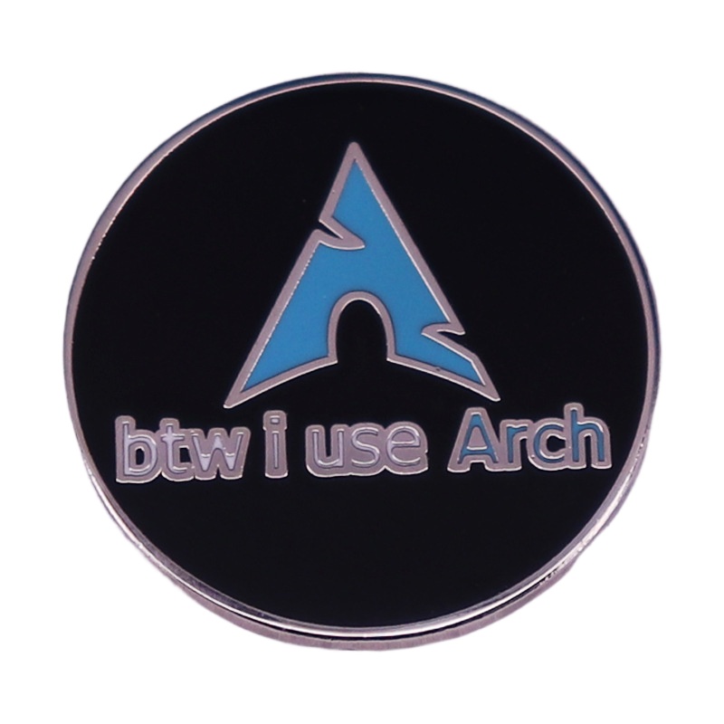 Tech Accessories Gifts - 1個入り「BTW I Use Arch」エナメルピン - Arch