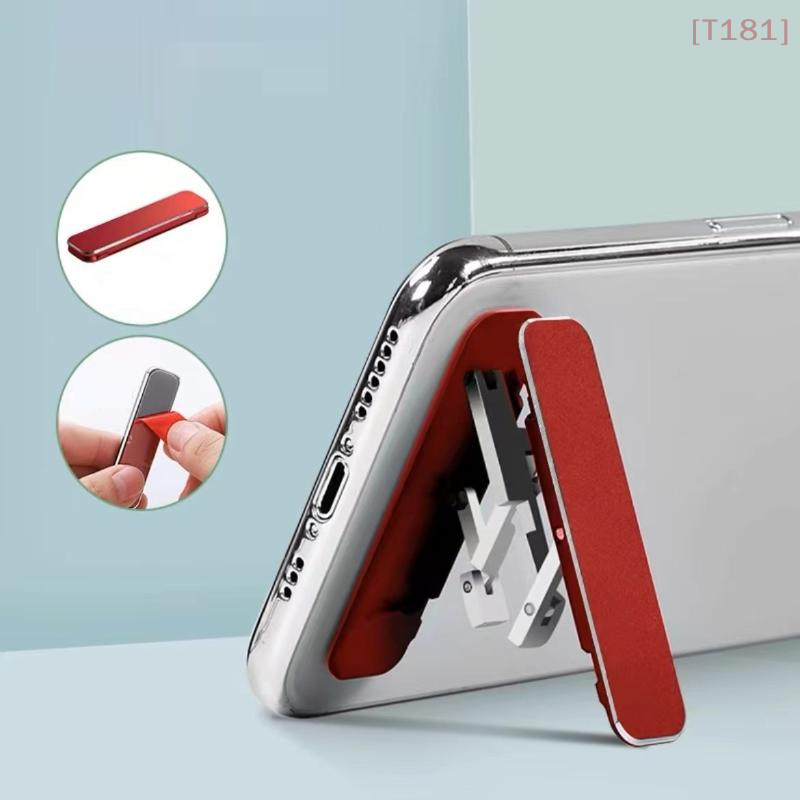 Phone Stand Aluminum - 1/3個入り ミニインビジブル折りたたみ式携帯電話スタンド アルミ合金製デスクトップマウント マテリアルホルダー 角度調整可能 携帯電話用
