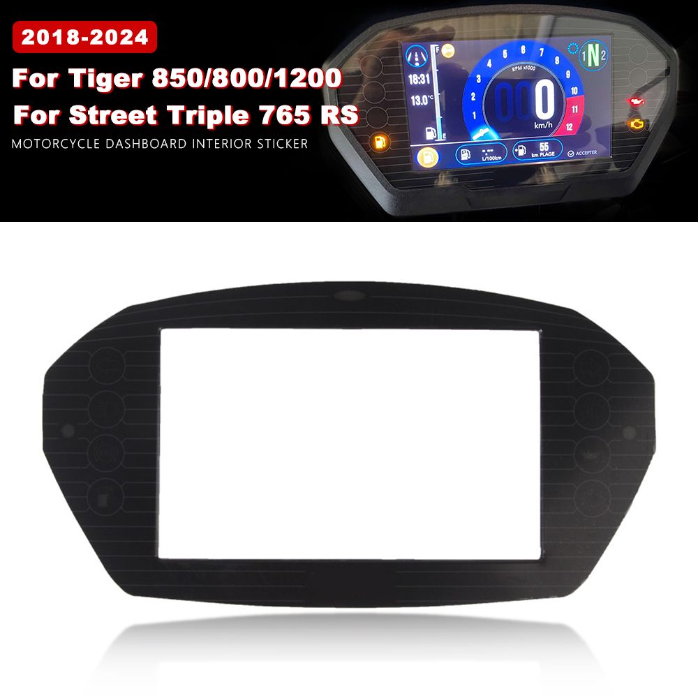 Trail Tech Vapor Accessories - オートバイダッシュボードステッカー,スピードメーター面,黒,Tiger 800 850 Sport 1200 Street