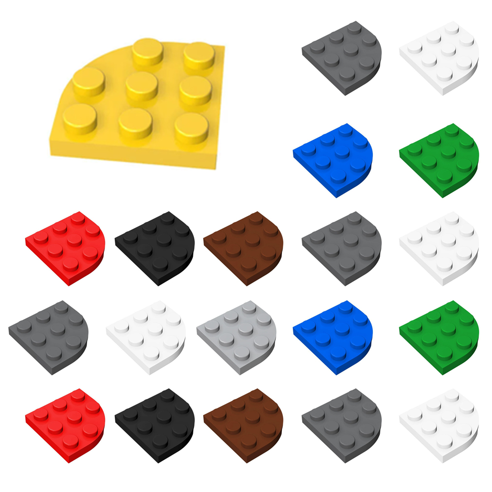 Tech Accessories Gifts - 60個入り 30357 ブリック ラウンドコーナープレート 3x3 ビルディングブロック、DIY、MOC教育、技術パーツ、ギフト、教育玩具用