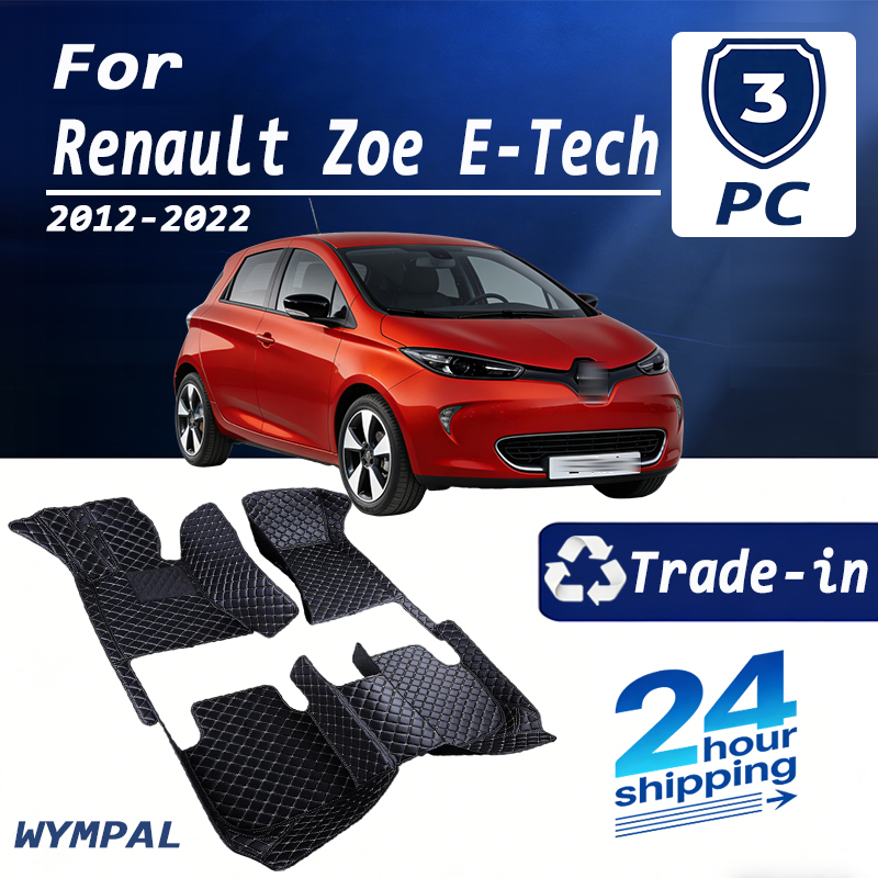 Tech Accessories Luxury - 高級革車のフロアマットルノー Zoe E-Tech 電気 2012 〜