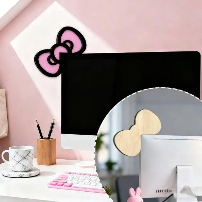 新しい 1/2 個木製ちょう結び PC アクセサリーかわいい - Tech Accessories For Desk のレビューと価格