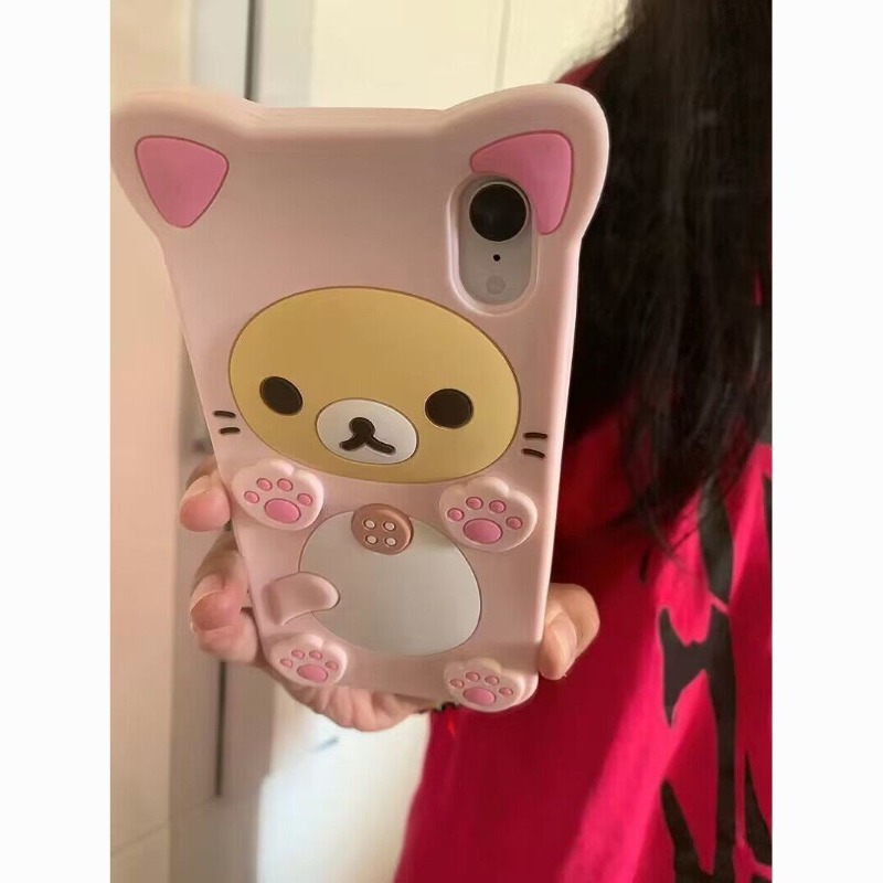 3Dキュートなリラックマソフトフォンケース iPhone 1 - Tech Accessories Iphone のレビューと価格