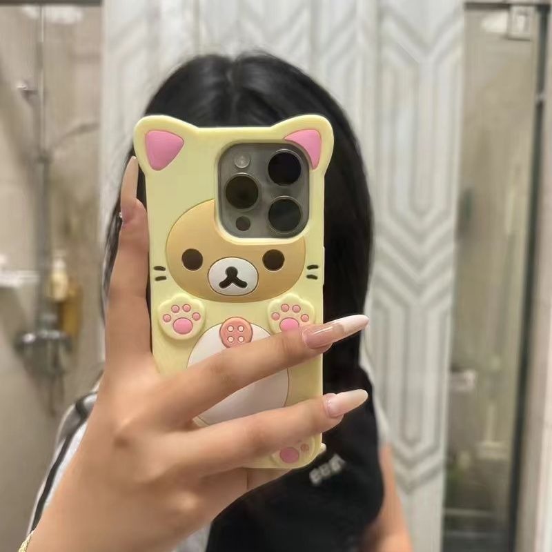 3Dキュートなリラックマソフトフォンケース iPhone 1 - Tech Accessories Iphone のレビューと価格