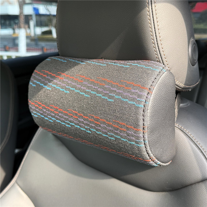 BMW e30-車のヘッドレスト,M-techストライプ生地 - Tech Neck Accessories のレビューと価格