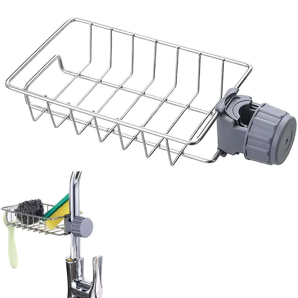 キッチンシンク排水ラックスポンジ収納フレキシブル蛇口ホルダー - Tech Accessories Organizer のレビューと価格