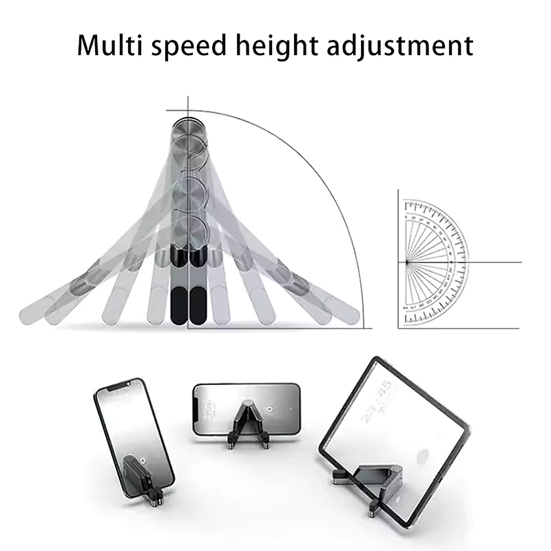 アルミ製携帯電話ホルダー ミニ折りたたみ式デスクマウントブラ - Phone Stand Aluminum のレビューと価格