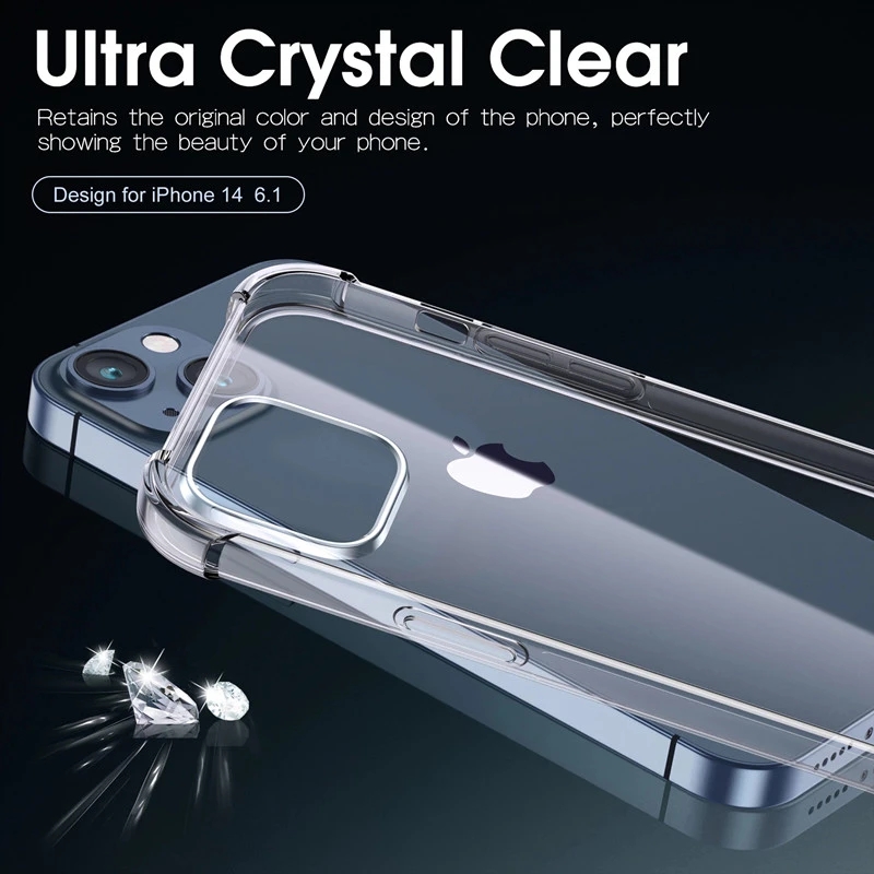 耐衝撃クリア電話ケース iphone 15 14 11 13 - Tech Accessories Iphone のレビューと価格