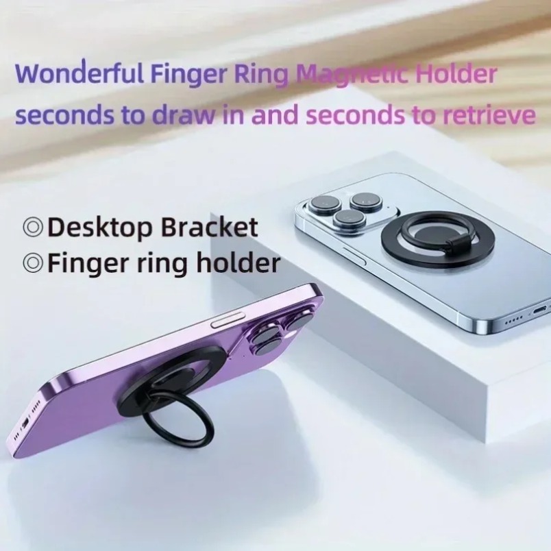両面磁気式スマホスタンド 360 °   回転式アルミ合金製 - Phone Stand Aluminum のレビューと価格
