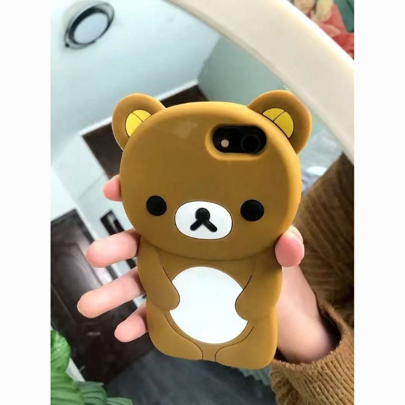 3Dリラックマ立体シリコン耐衝撃スマホケース iPhone  - Tech Accessories Iphone のレビューと価格